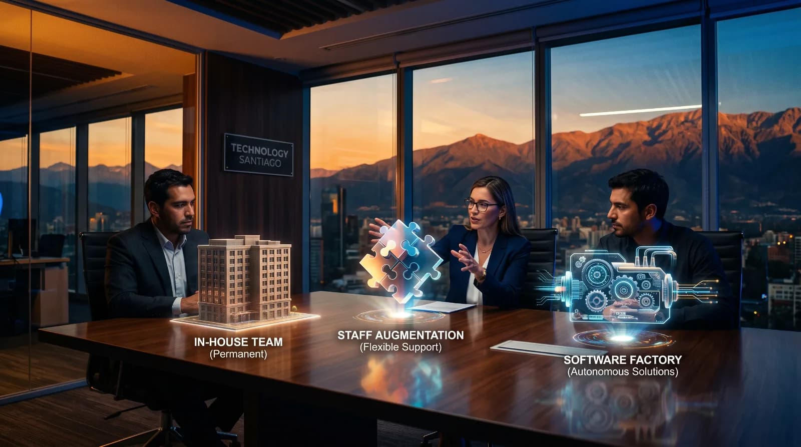 Software Factory vs. Staff Augmentation vs. Equipo In-House en Chile: ¿Qué Conviene Según tu Etapa?